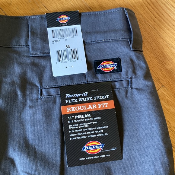 Men’s Dickies Regular Fit Flex gray flat front chino cargo shorts size 54 - NWT - Picture 5 of 8
